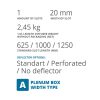 Difuzor linijski PLINE 1/20 1m